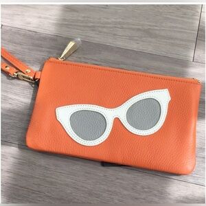 Ora Delphine Sunglasses Pouch/Wristlet Genuine Leather Wristlet Purse